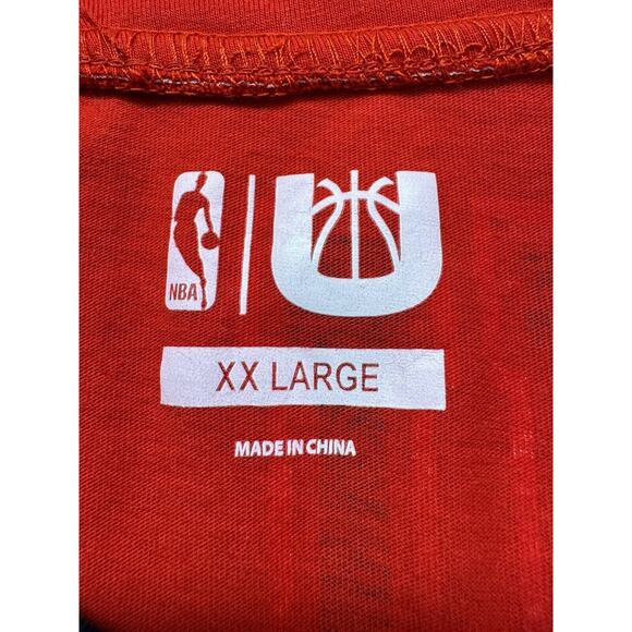Chicago Bulls All Over Print Button-Up Red Jersey‎ NBA Basketball Men's L *SEE - Picture 7 of 7
